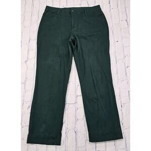 Jones New York Jeans Lexington Straight Green Slimming WOMENS SIZE 14 PETITE